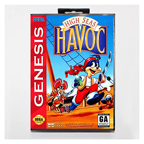 Red plum GAOHEREN Alta mar Havoc (aka Havoc) Cartucho de Juego de 16 bits MD Tarjeta de Juego con Caja de Venta al por Menor Fit para Sega Mega Drive Fit para Genesis GHR