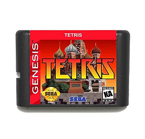 Red plum GAOHEREN Tetris 16 bit Maryland Tarjeta de Juego con Ajuste de la Caja al por Menor for Sega Mega Drive for Génesis GHR (Color : EU Box)