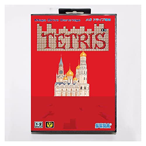 Red plum GAOHEREN Tetris 16 bit Maryland Tarjeta de Juego con Ajuste de la Caja al por Menor for Sega Mega Drive for Génesis GHR (Color : EU Box)