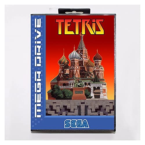 Red plum GAOHEREN Tetris 16 bit Maryland Tarjeta de Juego con Ajuste de la Caja al por Menor for Sega Mega Drive for Génesis GHR (Color : EU Box)