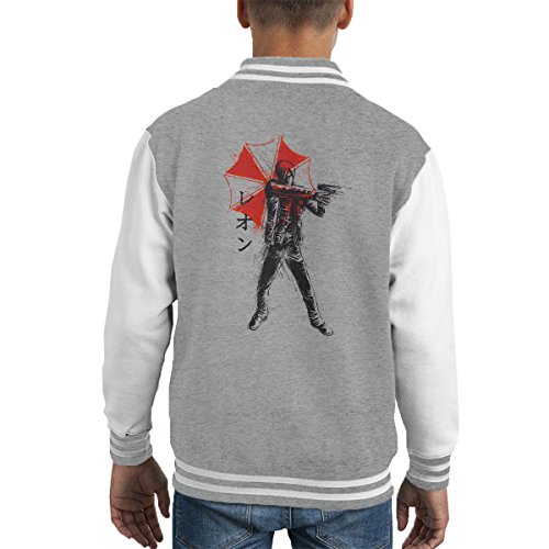 Red Sun Leon Resident Evil Kid's Varsity Jacket
