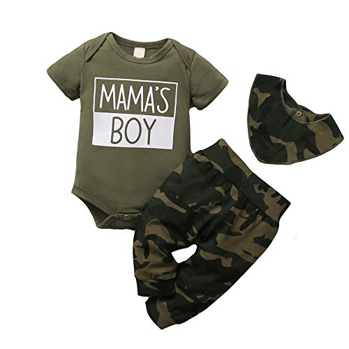 Rehomy Conjunto de 3 piezas de traje de verano para bebé