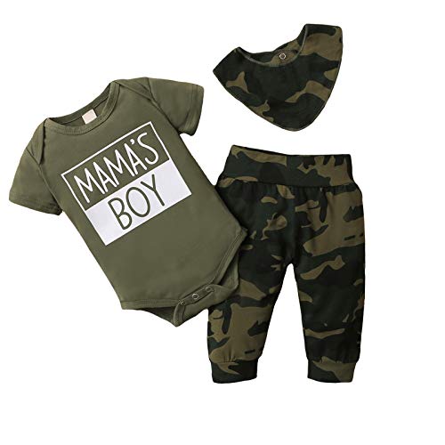 Rehomy Conjunto de 3 piezas de traje de verano para bebé