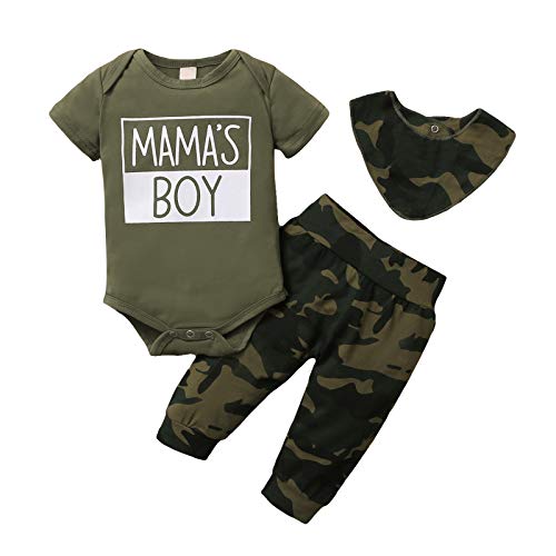 Rehomy Conjunto de 3 piezas de traje de verano para bebé