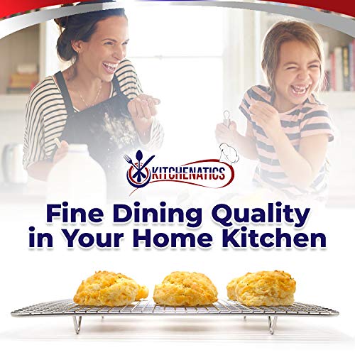 Rejilla Para Enfriar y Hornear de Acero Inoxidable, Parrilla Para Horno Para La Mayoría de Bandejas de Horno - Bandeja Para Galletas y Bizcochos, Utensilios de Repostería - 29,97 x 42,93 CM