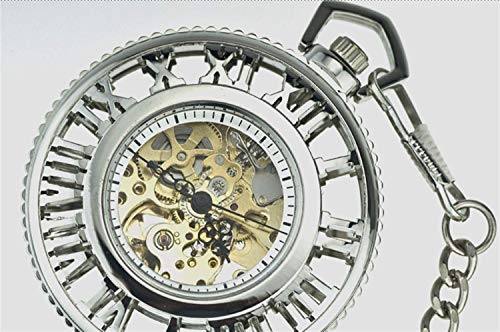 Reloj de Bolsillo, World Roman Steam Machinery Gear Reloj mecánico automático Anime Reloj de Bolsillo circundante Retro Nostalgia Segundo Elemento (Color: 2)