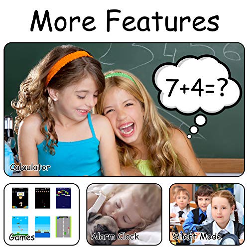 Reloj inteligente para niños Telefono, Lata Realiza Llamadas Mensajes Mp3 Musica Reloj Infantil Reloj Digital Reloj Despertador Juegos Reloj Inteligente para Niños de Edad 3-12 Niño Regalo,Negro