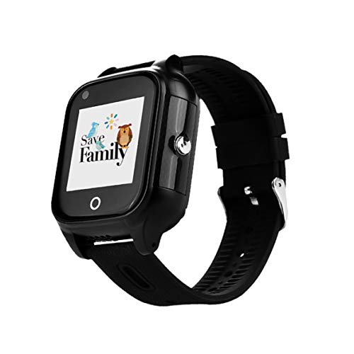 Reloj-Smartwacth 4G Urban con Videollamada & GPS instantáneo para Infantil y Juvenil SaveFamily. WiFi, Bluetooth, identificador de Llamadas, Boton SOS, Resistente al Agua Ip67. App SaveFamily. Negro