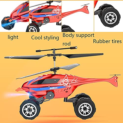 Remote Control Helicopters RC Helicopter with Altitude Hold One Key Take Off/Landing Can Walk On Land LED Light Flying Toy for Boys and Girls (Blue)