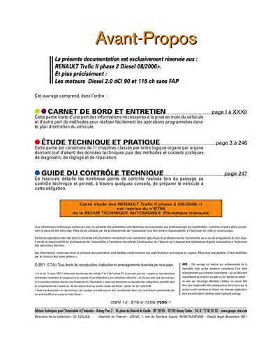 Renault Trafic II Phase 2 Diesel 2.0 dCi 90 et 115 ch sans FAP (08/2006) (Revue technique automobile)