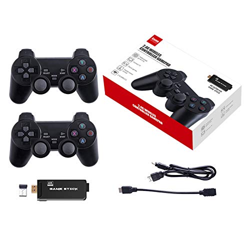 Rensaday HDMI 4k Game Stick Sistema De CóDigo Abierto Consola De Videojuegos 32GB 3500 Juego Gratis Con Dos Controladores InaláMbricos 2.4G