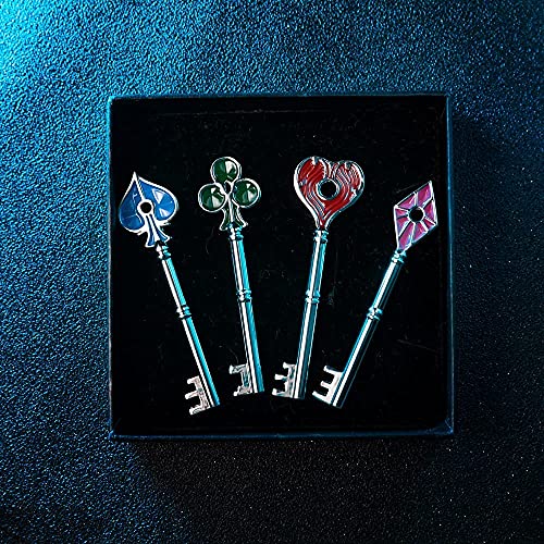 Resident Evil 2 Remake Llavero 4pcs Plata Llaves Colección Conjunto Collar Colgante Biohazard RE:2 Accesorios Cosplay