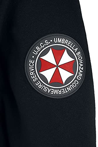 Resident Evil 3 - UBCS Hombre Sudadera con Capucha Negro M, 60% algodón, 40% poliéster, Regular