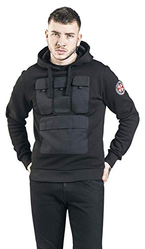 Resident Evil 3 - UBCS Hombre Sudadera con Capucha Negro M, 60% algodón, 40% poliéster, Regular