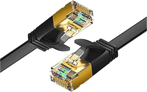 Reulin Cable Ethernet 10M Cat.7 Flat LAN Cable 10G para Extensor de WiFi, Módem Enrutador, Amplificador de Internet, Interruptor de Red, Adaptador de Enchufe RJ45, Divisor de Ethernet, PS3-PS4 Pro