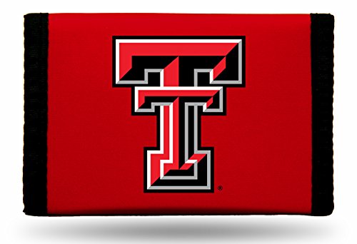 Rico Industries NCAA Texas Tech Red Raiders Cartera de Nailon Triple Plegable