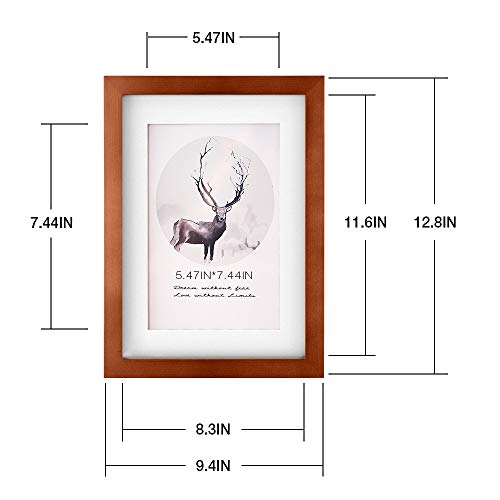 Rieeryslza Marcos de Fotos Marco para Foto Marco de Madera Photo Frame Conjunto de 3 Vintage Marcos de Madera Decoración Hogar 23 x 33 cm (Nuez)