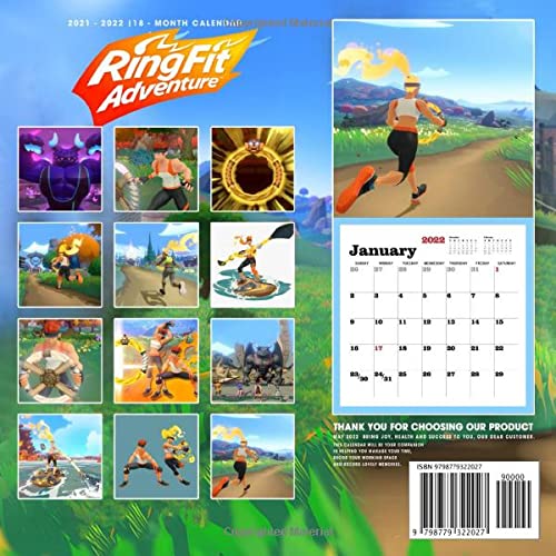 Rịng Fit Advẹnture: Video Game Calendar 2022 - Games calendar 2022-2023 18 months- Planner Gifts boys girls kids and all Fans (Kalendar Calendario Calendrier).7