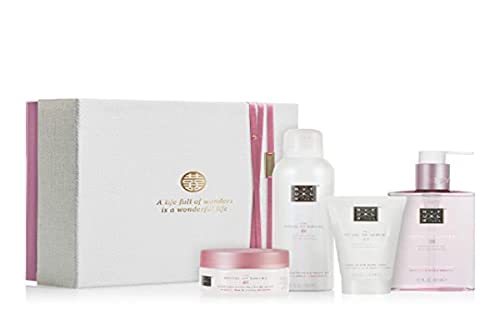 RITUALS Cesta Regalo para Mujeres del Ritual of Sakura, Tamaño Mediano - Con Leche de Arroz y Flor de Cerezo - Propiedades Nutritivas y Reparadoras para la Piel