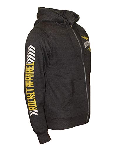 ROCK-IT Apparel® Chaqueta con Capucha Sudadera para Hombre Racer 07" con Cremallera y Capucha, Tallas S-5XL, Sudadera Gris 3XL