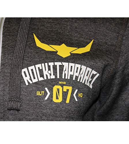 ROCK-IT Apparel® Chaqueta con Capucha Sudadera para Hombre Racer 07" con Cremallera y Capucha, Tallas S-5XL, Sudadera Gris 3XL