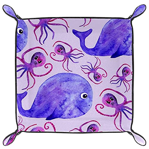 rogueDIV Bandeja de dados Dados Rolling Tray Holder Caja de almacenamiento Bandeja de dados para RPG DND Juegos de mesa bandeja de dados mundo submarino