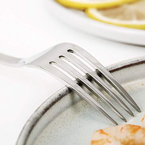 ROIY Occidental del vajilla del Acero Inoxidable 304 Tenedor Cuchara Conjunto De 2 no Hacen daño a la Mano Rust Vajilla anticorrosión y fácil de Limpiar vajilla Delicada