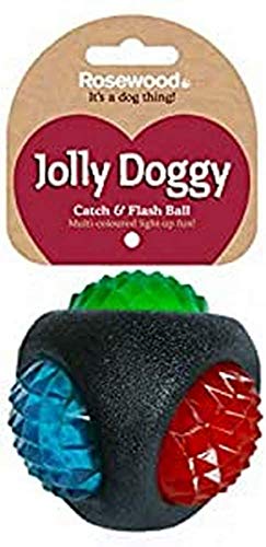 Rosewood Jolly Doggy – Manta y Hueso de Juguete de Goma para Perro, 13 cm
