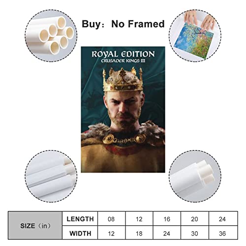 Royal Edition Crusader Kings III - Póster de lienzo y arte de pared (50 x 75 cm)