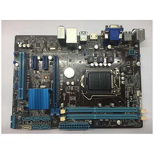 RTYU Placas Base de computadoraFit for ASUS B75M-A Placa Base de computadora LGA1155 DDR3 para I3 I5 I7 22 / 32Nm CPU USB3.0 B75 Placa Base