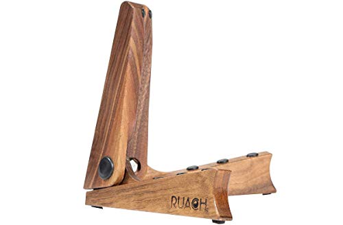 Ruach PS-1 Soporte de guitarra plegable de bolsillo de madera- Hecho a mano de nogal