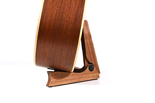 Ruach PS-1 Soporte de guitarra plegable de bolsillo de madera- Hecho a mano de nogal
