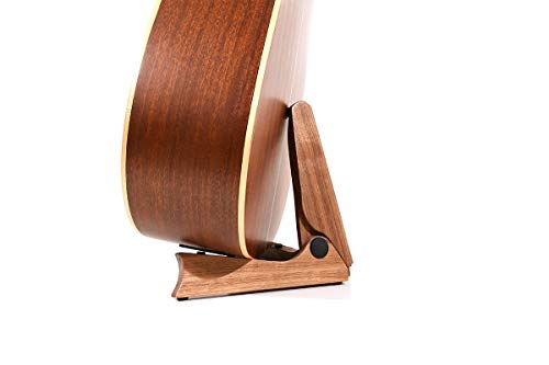Ruach PS-1 Soporte de guitarra plegable de bolsillo de madera- Hecho a mano de nogal