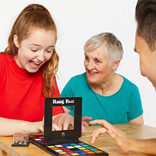 Rubik's, Cubo de Rubik el Original, Race Game el clásico Juego de Mesa de Combinaciones de Colores, una Cabeza de Ritmo Apretado, Rompecabezas para Adultos, 8+ (Clementoni 6062614)