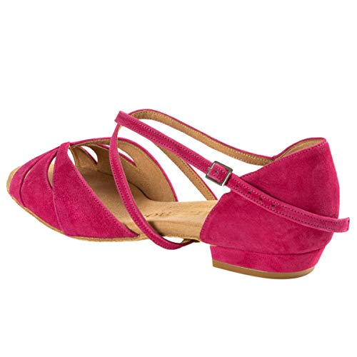 Rummos Mujeres Zapatos de Baile Lola 242 - Material: Nobuk - Color: Fuchsia - Anchura: Normal - Tacón: 20 Bloque - Talla: EUR 40,5