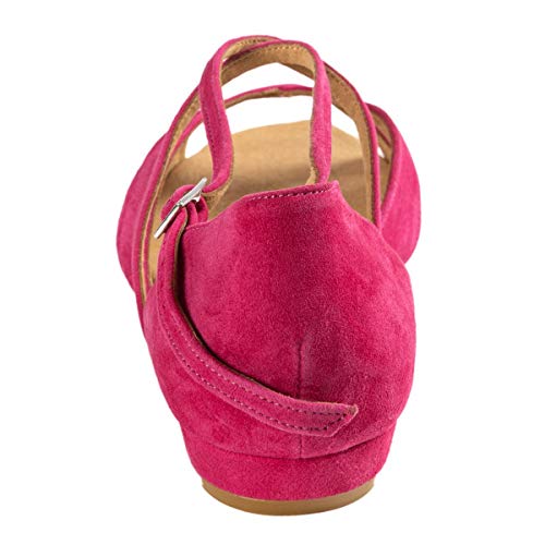 Rummos Mujeres Zapatos de Baile Lola 242 - Material: Nobuk - Color: Fuchsia - Anchura: Normal - Tacón: 20 Bloque - Talla: EUR 40,5