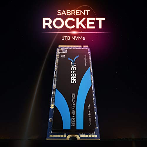 Sabrent 1TB Rocket NVMe PCIe M.2 2280 SSD Interno Unidad de Estado sólido de Alto Rendimiento (SB-ROCKET-1TB)