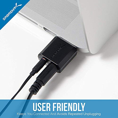 Sabrent Adaptador de USB externo para estéreo [Tarjeta de Sonido USB] para Windows y Mac. Plug and play. No necesita unidades. (AU-MMSA)