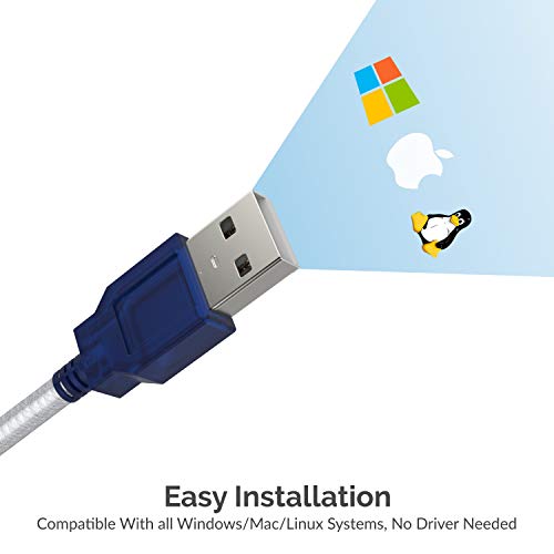 Sabrent USB 2.0 a Serial (9-Pin) DB-9 RS-232 Cable convertidor, Chipset prolífico, Hexnuts, [Windows 10/8.1/8/7 / Vista/XP, Mac OS X 10.6 y Superior] 2.5 pies (CB- DB9P)