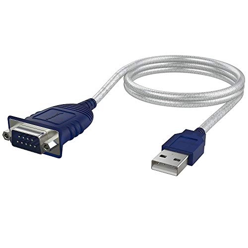 Sabrent USB 2.0 a Serial (9-Pin) DB-9 RS-232 Cable convertidor, Chipset prolífico, Hexnuts, [Windows 10/8.1/8/7 / Vista/XP, Mac OS X 10.6 y Superior] 2.5 pies (CB- DB9P)