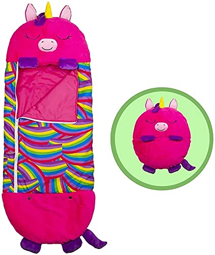 Saco de Dormir y Almohada de Juego Grande, 165 x 60 cm, Saco de Dormir para niños, Saco de Dormir 2 en 1, Plegable como un cojín Suave y cómodo, un Regalo Sorpresa para niños