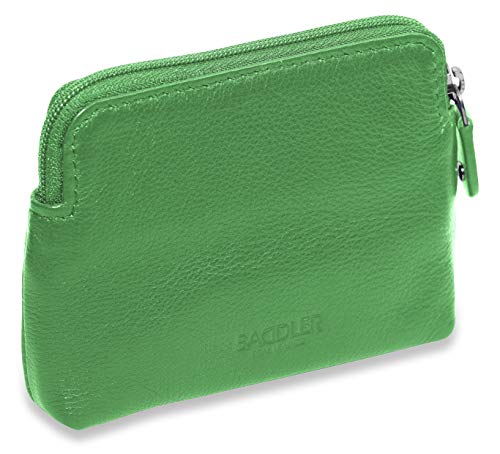 SADDLER Womens Luxurious Leather Zip Top Card and Coin Key Purse | RFID Protection | Gift Boxed - Green