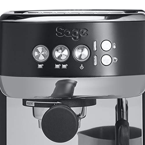 SAGE SES500BTR the Bambino Plus, Cafetera espresso, Cappuccinatore, 15 Bar, negro
