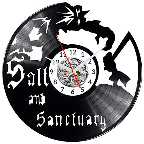 Salt and Sanctuary Video Game Reloj De Pared Vintage Diseño Moderno Reloj De Vinilo Colgante Reloj De Pared Reloj Único 12" Idea de Regalo Creativo vinilo pared Reloj Salt and Sanctuary Video Game