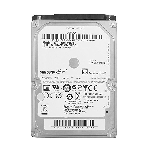 Samsung HN-M101MBB - Disco duro interno de 1 TB (5400 rpm, 6,4 cm (2,5 pulgadas), caché de 8 MB, SATA 3.0 Gbps (1.5Gbps)
