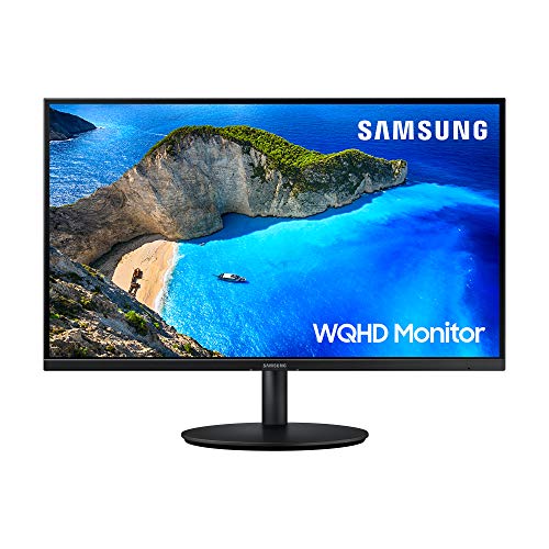 Samsung LF27T702QQUXEN - Monitor Profesional de 27", WQHD (2,560 x 1,440 pixel panel IPS) 5 ms, Freesync, 2 HDMI port, 1 Display port, 1 entrada de audio, Flicker Free, Eye Saver Mode, negro