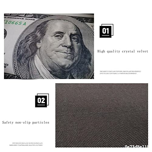 San Qing Alfombra De Alfombra Libra Británica Euro Dólares, Alfombra De La Puerta, Alfombra De Sala De Estar, Alfombra De Baño, con Soporte Antideslizante, Dinero, Absorción,200 Euro,40x60cm