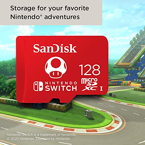 SanDisk microSDXC UHS-I Tarjeta para Nintendo Switch 128GB, Producto con Licencia de Nintendo