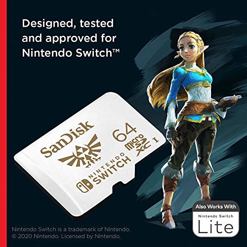 SanDisk microSDXC UHS-I Tarjeta para Nintendo Switch 64GB, Producto con Licencia de Nintendo