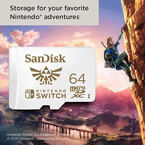 SanDisk microSDXC UHS-I Tarjeta para Nintendo Switch 64GB, Producto con Licencia de Nintendo